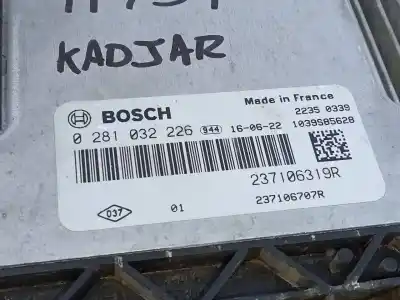Pezzo di ricambio per auto di seconda mano centralina motore per renault kadjar bose edition riferimenti oem iam 237106319r e2-a1-44-1 0281032226