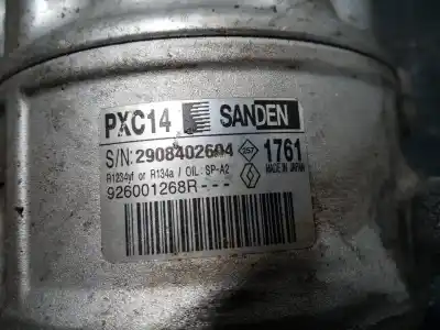 Peça sobressalente para automóvel em segunda mão compressor de ar condicionado a/a a/c por renault kadjar bose edition referências oem iam 926001268r p3-a3-4-1 2908402604
