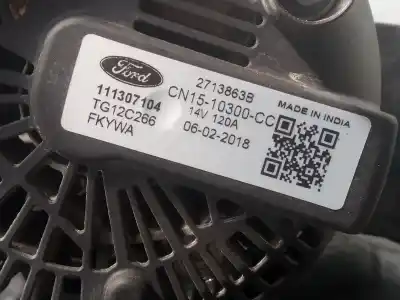 Автозапчастина б/у генератор для ford ka+ black / white посилання на oem iam cn1510300cc p3-b6-7-3 111307104