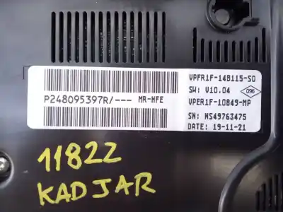 Pièce détachée automobile d'occasion compteur de vitesse tableau de bord pour renault kadjar intens références oem iam 248095397r  