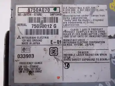 Автозапчасти б/у gps-навигационная система за mitsubishi montero (v80/v90) 3.2 di-d cat ссылки oem iam 8750a070 e3-a2-13-4 75090012g