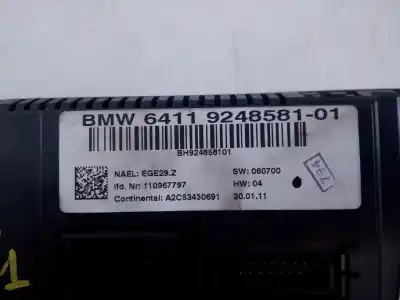 Peça sobressalente para automóvel em segunda mão comando de sofagem (chauffage / ar condicionado) por bmw x1 (e84) sdrive 18d referências oem iam 64119248581-01 e3-a2-23-2 bh924858101
