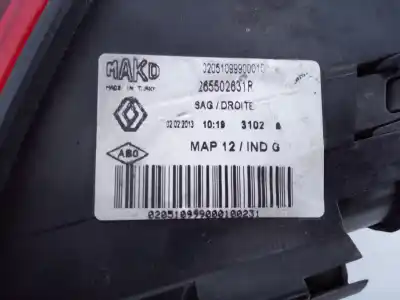 Автозапчасти б/у правый задний фонарь за renault clio iv dynamique ссылки oem iam 26550631r e1-a1-31-2 