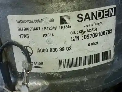 Peça sobressalente para automóvel em segunda mão compressor de ar condicionado a/a a/c por mercedes clase c (w205) lim. c 220 cdi bluetec (205.004) referências oem iam a0008303902 p3-a1-33-2 09709106763