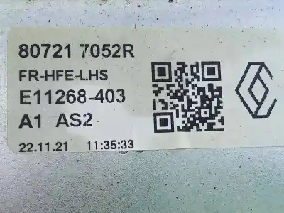 Second-hand car spare part driver left window regulator for renault kadjar intens oem iam references  e1-a1-46-2 