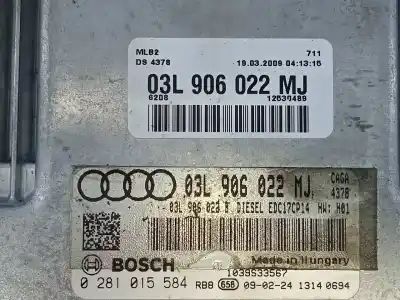 Second-hand car spare part ecu engine control for audi a4 berlina (b8) básico oem iam references 03l906022 e2-a1-15-1 0281015584