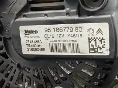 Peça sobressalente para automóvel em segunda mão alternador por peugeot 208 active referências oem iam 9818677980 p3-b5-28-2 2713135a