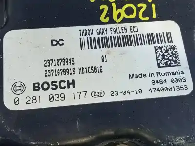 Peça sobressalente para automóvel em segunda mão centralina de motor uce por dacia lodgy stepway referências oem iam 237107894s e2-a1-35-3 0281039177