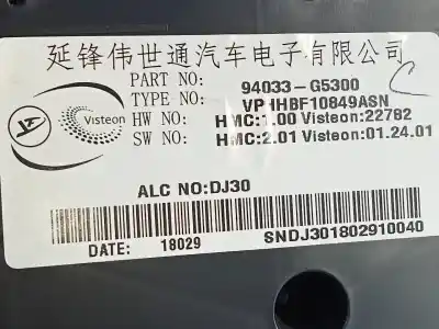 Peça sobressalente para automóvel em segunda mão quadrante por kia niro concept referências oem iam 94033g5300 e3-a3-25-2 