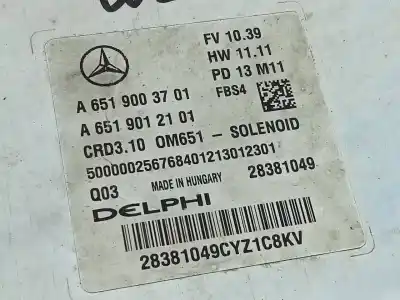 İkinci el araba yedek parçası ecu motor kontrol cihazi için mercedes clase e (w212) lim. 220 cdi blueefficiency (212.002) oem iam referansları a6519003701  a6519012101