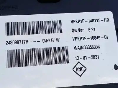 Peça sobressalente para automóvel em segunda mão quadrante por renault zoe bose referências oem iam 248099717r e2-a1-42-1 vpkr1f14b115hd