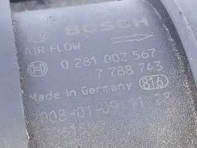 Second-hand car spare part flowmeter for bmw serie 1 berlina (e81/e87) 118d oem iam references 7788743 e3-a2-25-1 0281002567