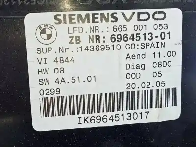 Peça sobressalente para automóvel em segunda mão quadrante por bmw serie 3 berlina (e90) 320d referências oem iam 696451301 e3-a2-29-4 665001053