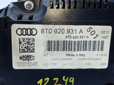 Автозапчастина б/у панель інструментів для audi a5 coupe (8t) 3.0 v6 24v tdi посилання на oem iam 8t0920931a e2-a1-20-7 503001520405