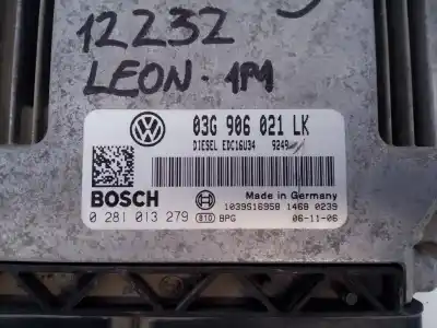 Автозапчастина б/у ебу контролер двигуна для seat leon (1p1) reference посилання на oem iam 03g906021lk e2-a1-23-7 0281013279