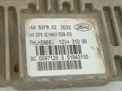 Автозапчастина б/у ебу контролер двигуна для ford ka (ccu) titanium+ посилання на oem iam 51843150 e3-b3-24-1 7hlhs96bj