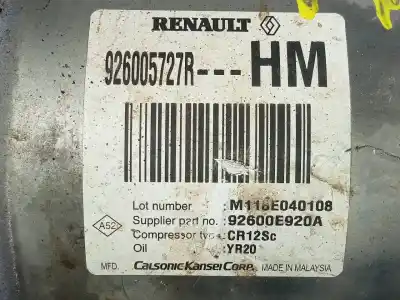 Second-hand car spare part air conditioning compressor for dacia dokker essential oem iam references 926005727r p3-b2-19-4 