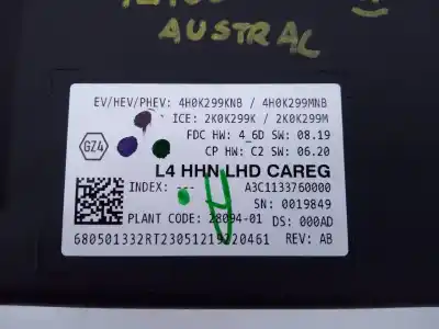 Pièce détachée automobile d'occasion compteur de vitesse tableau de bord pour renault austral alpine références oem iam 680501332r e2-b3-0 a3c1133760000