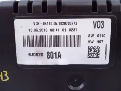 Автозапчастина б/у панель інструментів для seat ibiza (6j5) reference посилання на oem iam 6j0920801a e2-a1-28-2 