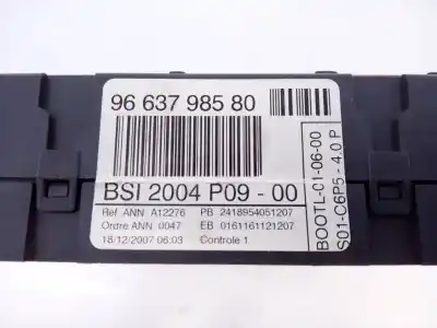 Recambio de automóvil de segunda mano de caja reles / fusibles para citroen c4 berlina collection referencias oem iam 9663798580  