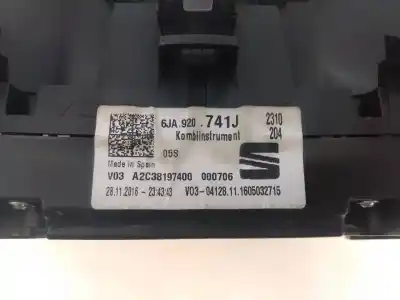 Автозапчастина б/у панель інструментів для seat toledo (kg3) reference посилання на oem iam 6ja920741j e2-a1-4-7 