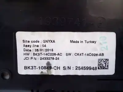Second-hand car spare part dashboard for ford transit custom kasten 290 l1 oem iam references bk3t10849ch e3-b3-35-2 bk3t14c226ac