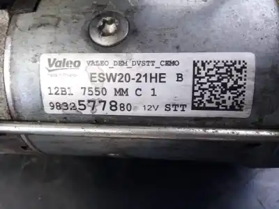 Second-hand car spare part starter motor for toyota proace verso city oem iam references 9832577880  