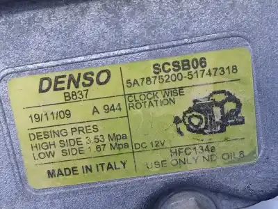 Second-hand car spare part air conditioning compressor for ford ka (ccu) titanium+ oem iam references 5a7875200 p3-a3-3-1 51747318