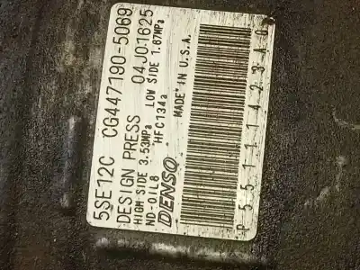Second-hand car spare part air conditioning compressor for jeep compass limited oem iam references cg4471905069 p3-b2-7-3 5se12c