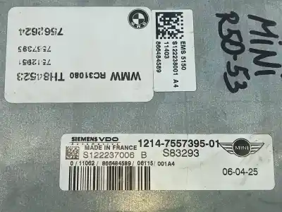 Second-hand car spare part ecu engine control for bmw mini (r50,r53) cooper oem iam references 7562624 e3-a2-25-1 s122237006