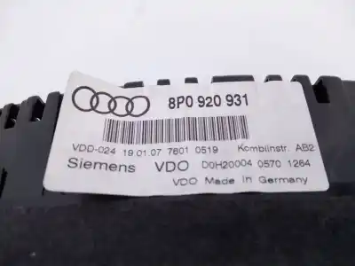 Автозапчастина б/у панель інструментів для audi a3 (8p) 2.0 tdi ambiente посилання на oem iam 8p0920931 e2-a1-33-7 