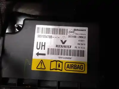 Second-hand car spare part airbag control unit for renault megane iii sport tourer dynamique oem iam references 985105478r