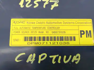 Peça sobressalente para automóvel em segunda mão comando de sofagem (chauffage / ar condicionado) por opel antara cosmo 4x4 referências oem iam 96873526 e3-a5-33-4 