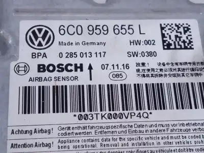 Автозапчастина б/у блок управління подушками безпеки для seat toledo (kg3) reference посилання на oem iam 6c0959655l e2-a1-39-7 0285013117