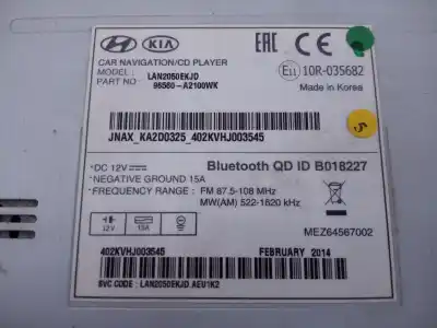 Peça sobressalente para automóvel em segunda mão módulo / sistema de navegação gps por kia cee´d drive referências oem iam 96560a2100wk e3-a3-29-4 