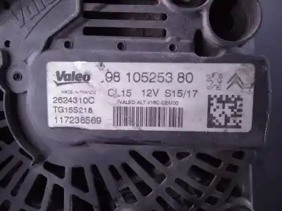 Peça sobressalente para automóvel em segunda mão alternador por citroen c-elysée shine referências oem iam 9810525380 p3-a5-3-3 