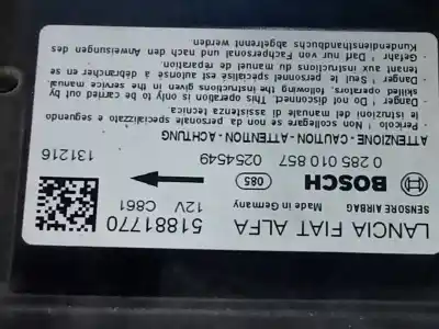 Автозапчасти б/у блок управления подушками безопасности за fiat doblo ii (152) emotion ссылки oem iam 51881770  