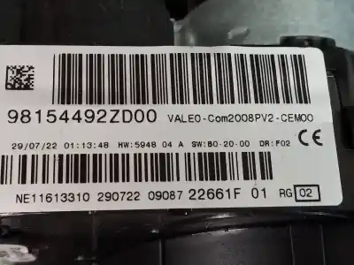 Автозапчасти б/у КОЛЬЦО ПОДУШКИ БЕЗОПАСНОСТИ за PEUGEOT 208  ссылки OEM IAM 98154492ZD00  