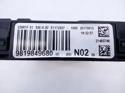 Second-hand car spare part fuse box unit for citroen c-elysée shine oem iam references 9819849680 e3-b2-45-2 