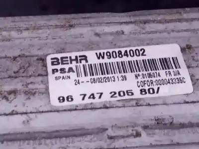Second-hand car spare part intercooler for citroen ds5 desire hybrid4 oem iam references 9674720580 p2-b10-6 