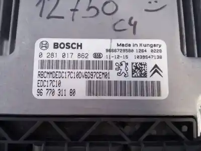 Second-hand car spare part ecu engine control for citroen c4 lim. seduction oem iam references 9677031180 e3-b2-34-3 0281017862