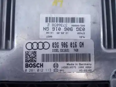 Second-hand car spare part ecu engine control for audi a4 berlina (8e) 2.0 tdi 16v (103kw) oem iam references 03g906016gn e2-a1-30-3 0281012113