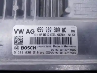 Peça sobressalente para automóvel em segunda mão centralina de motor uce por volkswagen touareg r-line 4 motion referências oem iam 059907309ac e2-a1-13-7 0281036018
