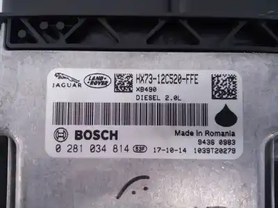 Second-hand car spare part ecu engine control for land rover evoque ingenium oem iam references hx7312c520ffe e3-b3-19-2 0281034814