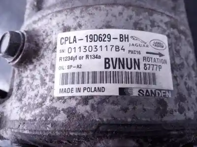 Peça sobressalente para automóvel em segunda mão compressor de ar condicionado a/a a/c por land rover evoque ingenium referências oem iam cpla19d629bh p3-b2-23-3 011303117b4