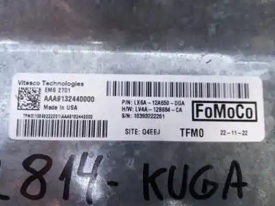 Peça sobressalente para automóvel em segunda mão centralina de motor uce por ford kuga st-line referências oem iam lx6a12a650dga e3-b3-26-2 lv4a12b684ca