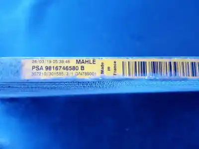 Pezzo di ricambio per auto di seconda mano condensatore / radiatore aria condizionata per citroen c4 picasso spacetourer riferimenti oem iam 9816746580 p2-b5-9 