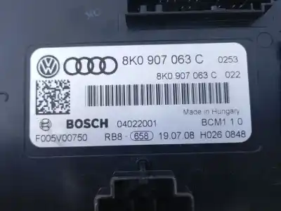 Second-hand car spare part electronic module for audi a4 berlina (b8) básico oem iam references 8k0907063c e2-a1-38-8 8k0907063c