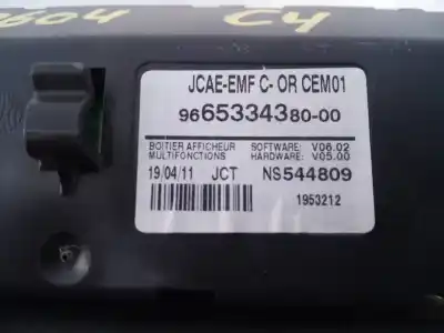 Second-hand car spare part multifunction display for citroen c4 lim. business oem iam references 9665334380 e3-b2-39-3 
