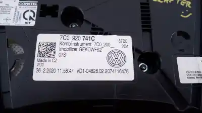 Автозапчастина б/у панель інструментів для volkswagen crafter furgón (sy_, sx_) 2.0 tdi rwd посилання на oem iam 7c0920741c e2-a1-4-2 